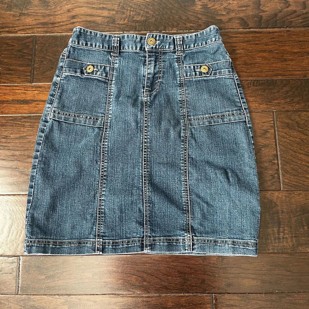 Christopher & Banks Jean Skirt, Size 6